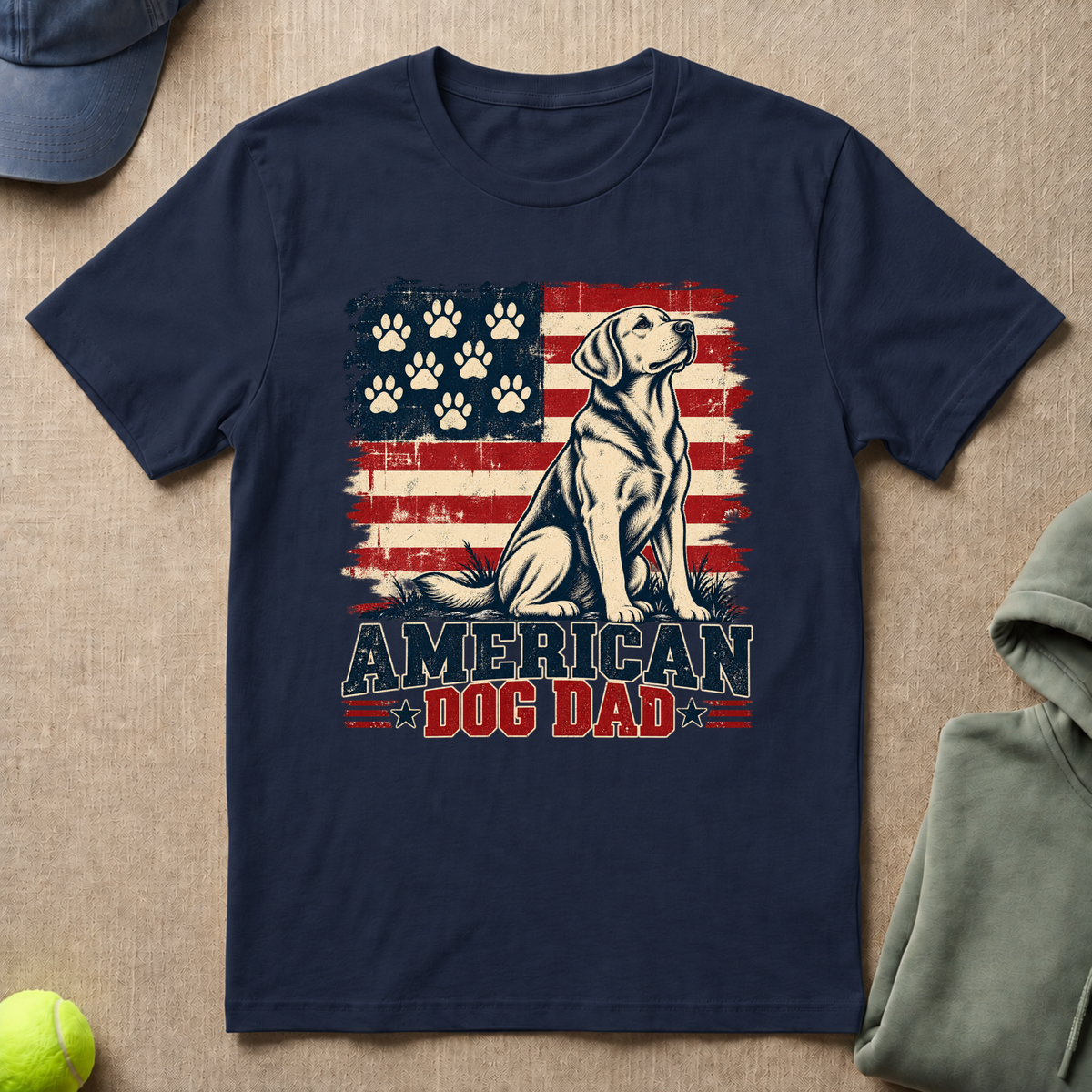 American Dog Dad T-Shirt
