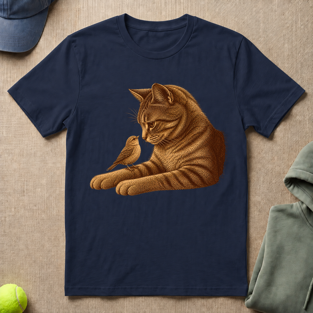 Cat & Bird T-Shirt