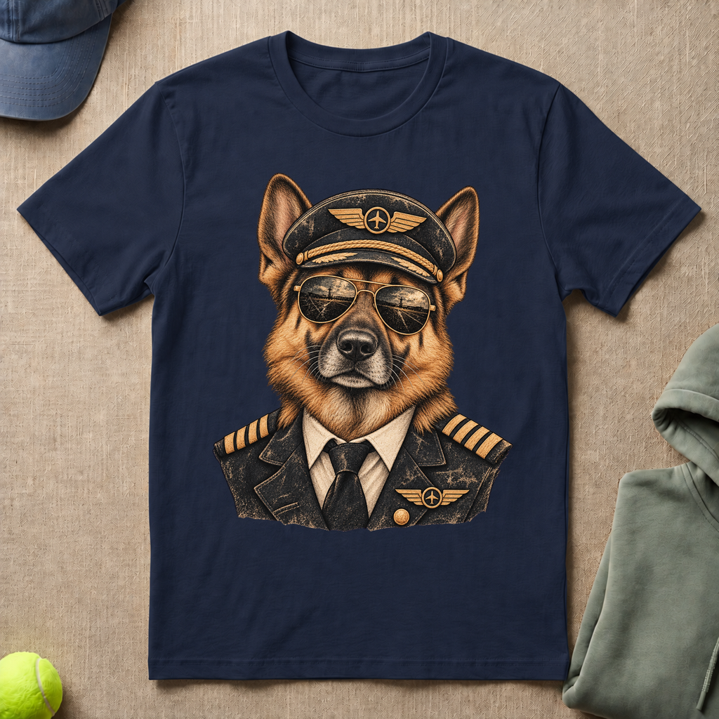 German Shepherd Pilot T-Shirt