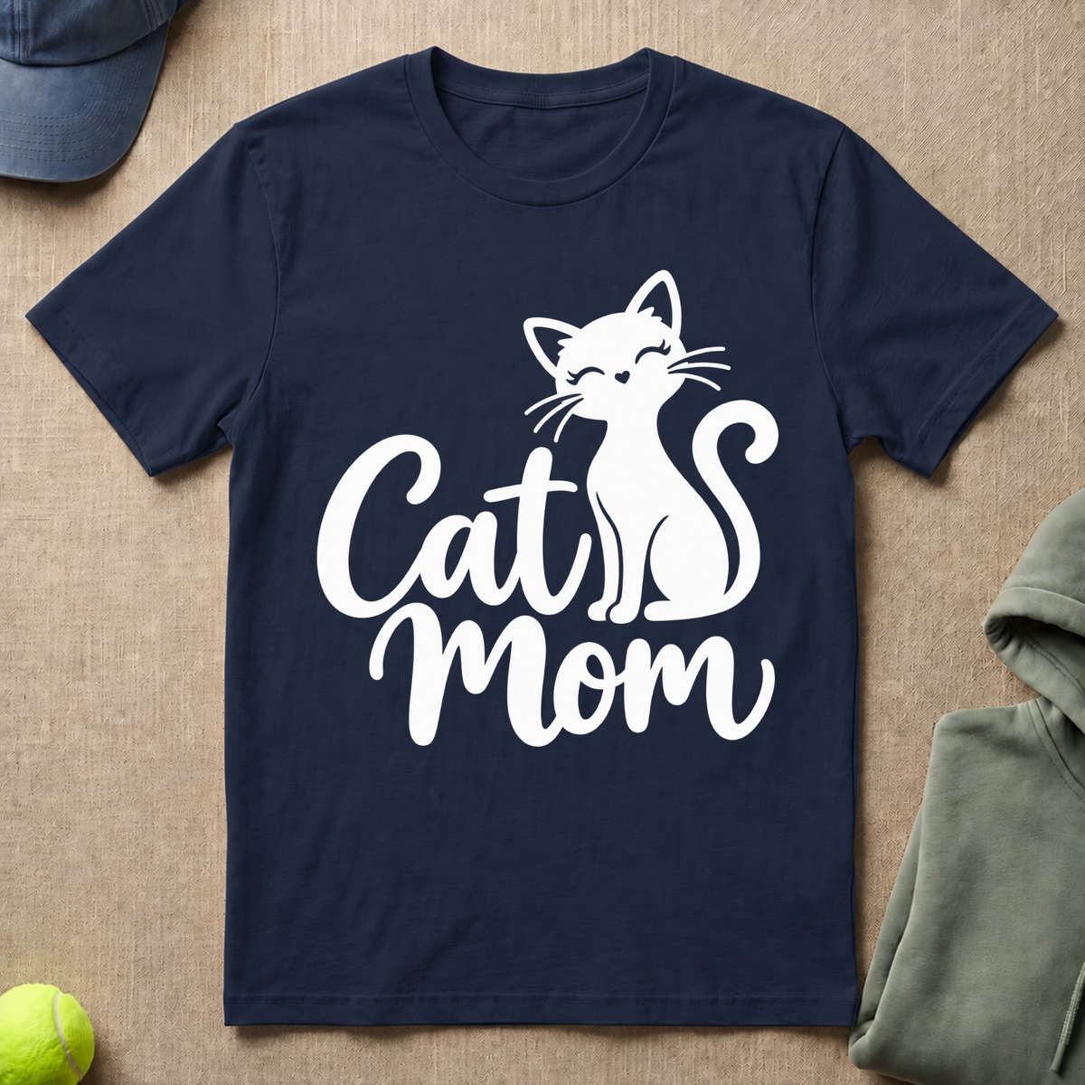Cat Mom Silhouette T-Shirt