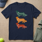 Golden Retriever In Color T-Shirt