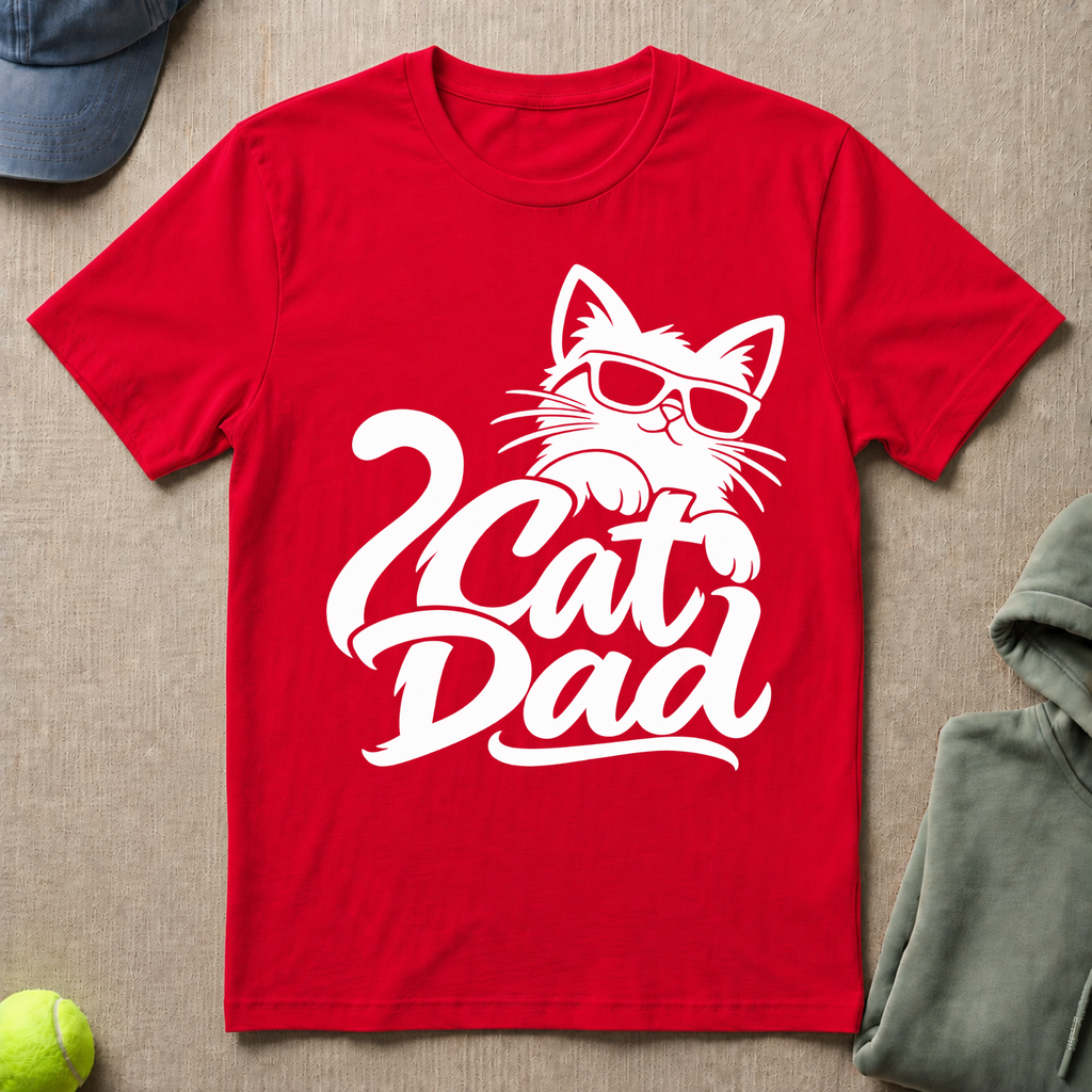 Cat Dad Silhouette T-Shirt