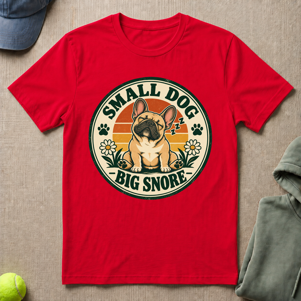 Small Dog Big Snore T-Shirt