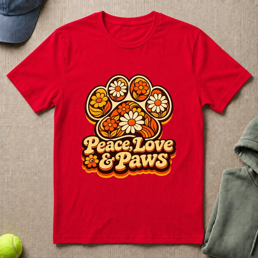 Peace Love Paws  T-Shirt