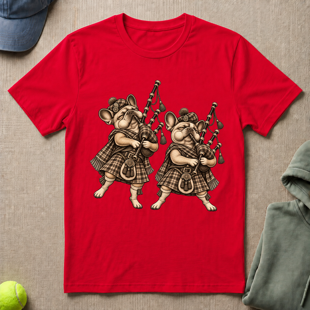 Frenchie Duo Scotts T-Shirt