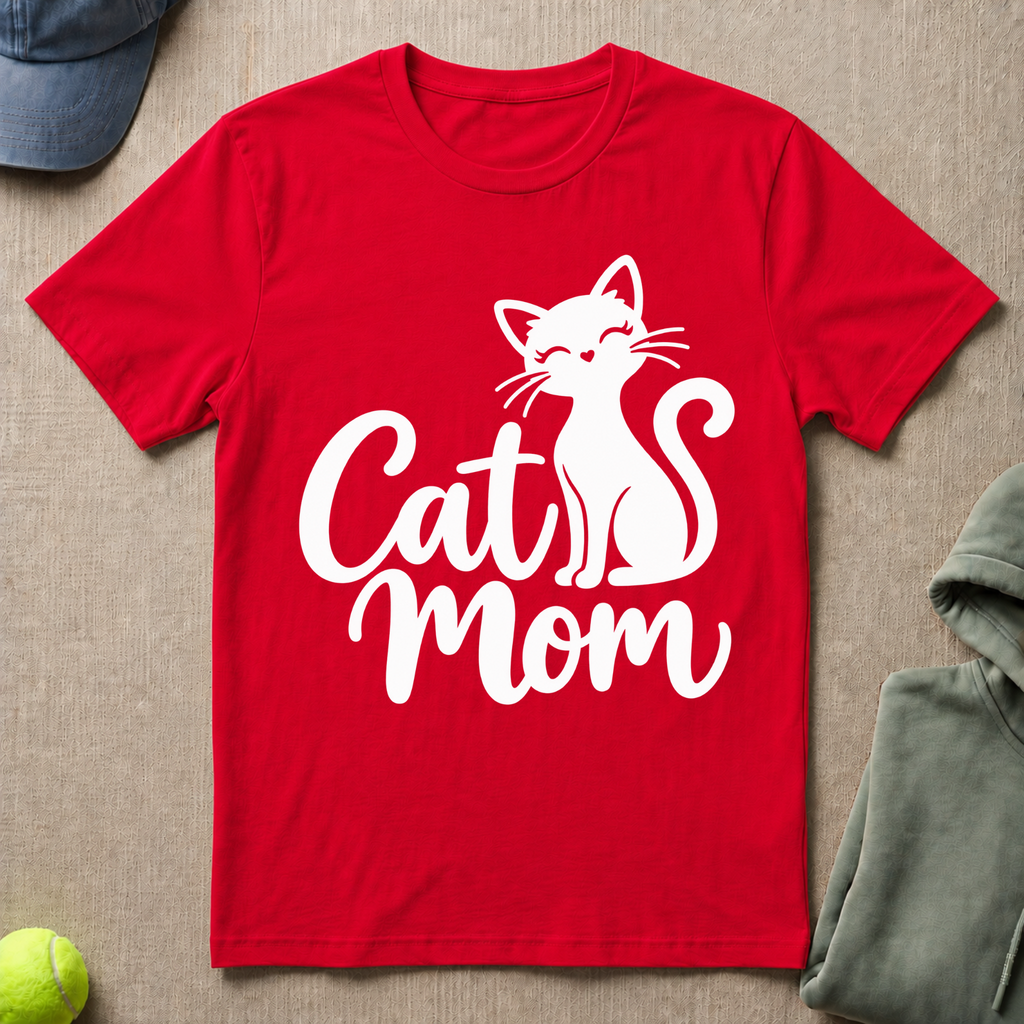 Cat Mom Silhouette T-Shirt
