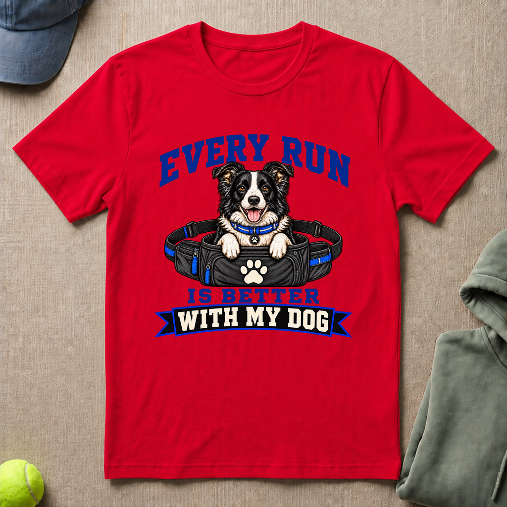 Run Better With Dog T-Shirt