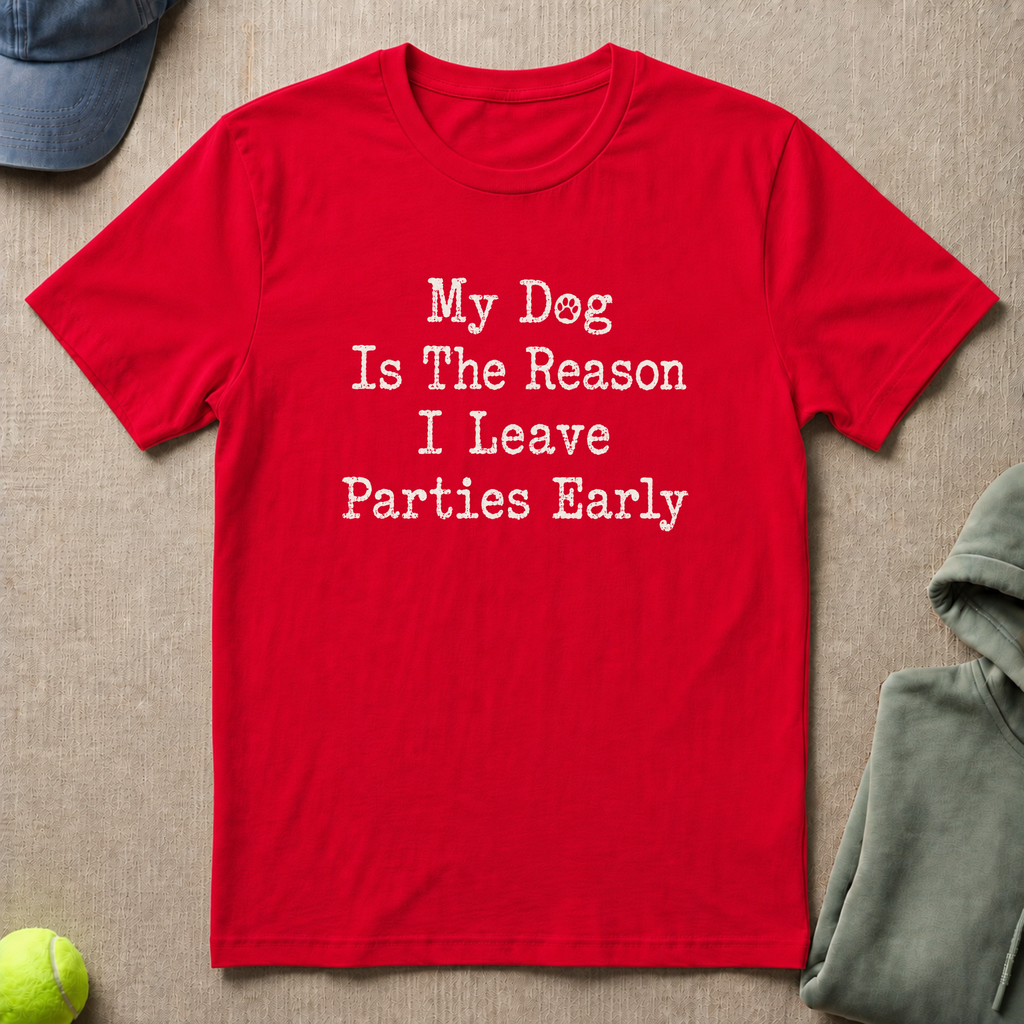 Leave Parties Slogan T-Shirt