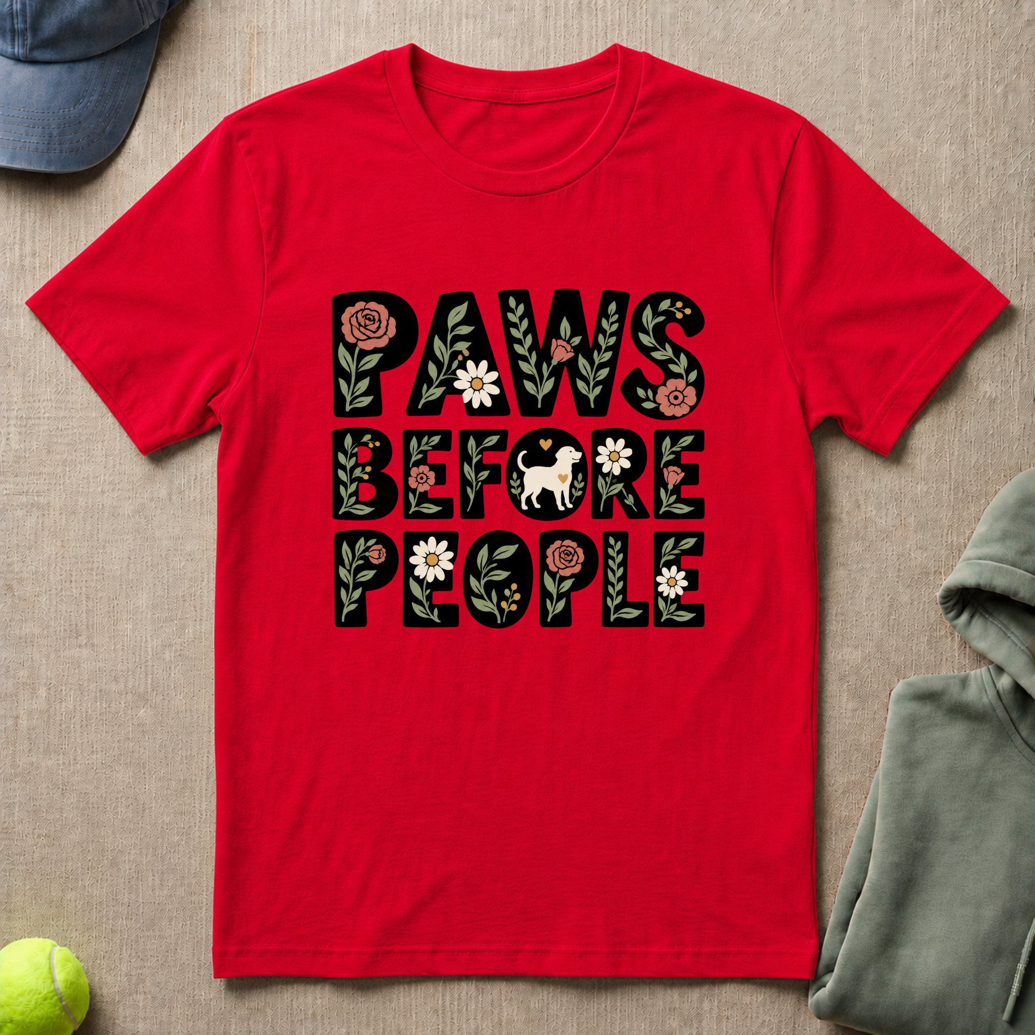 Paws Floral T-Shirt