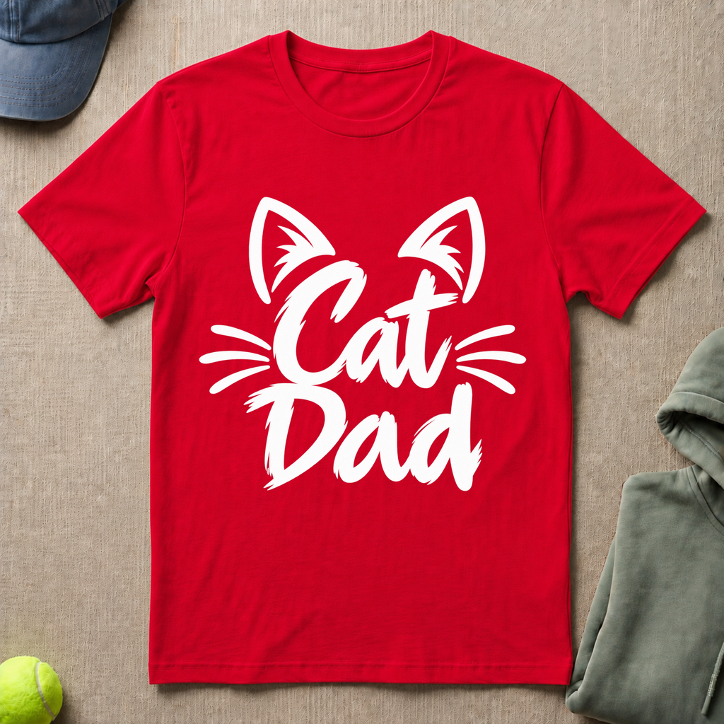 Cat Dad Whiskers T-Shirt
