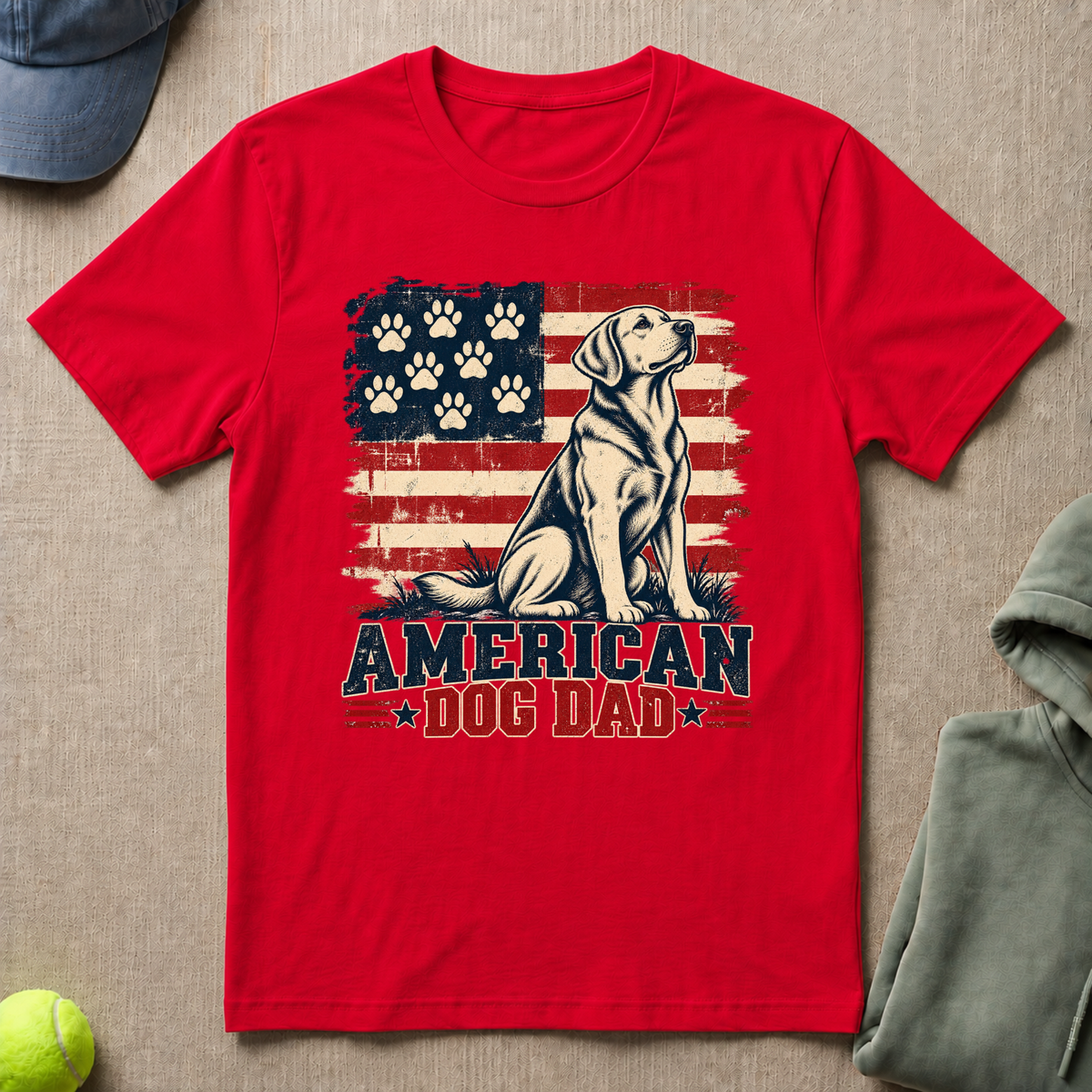 American Dog Dad T-Shirt