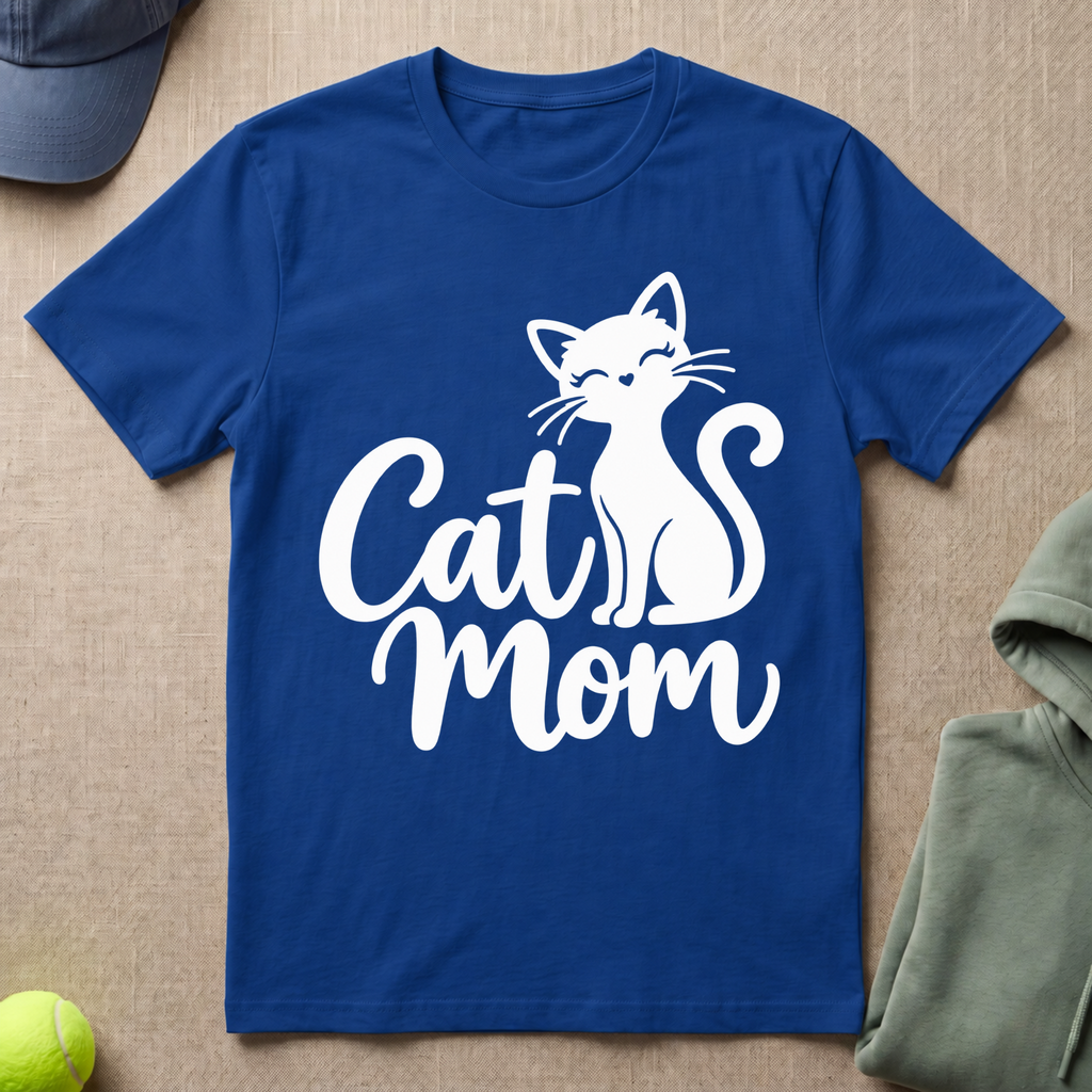 Cat Mom Silhouette T-Shirt