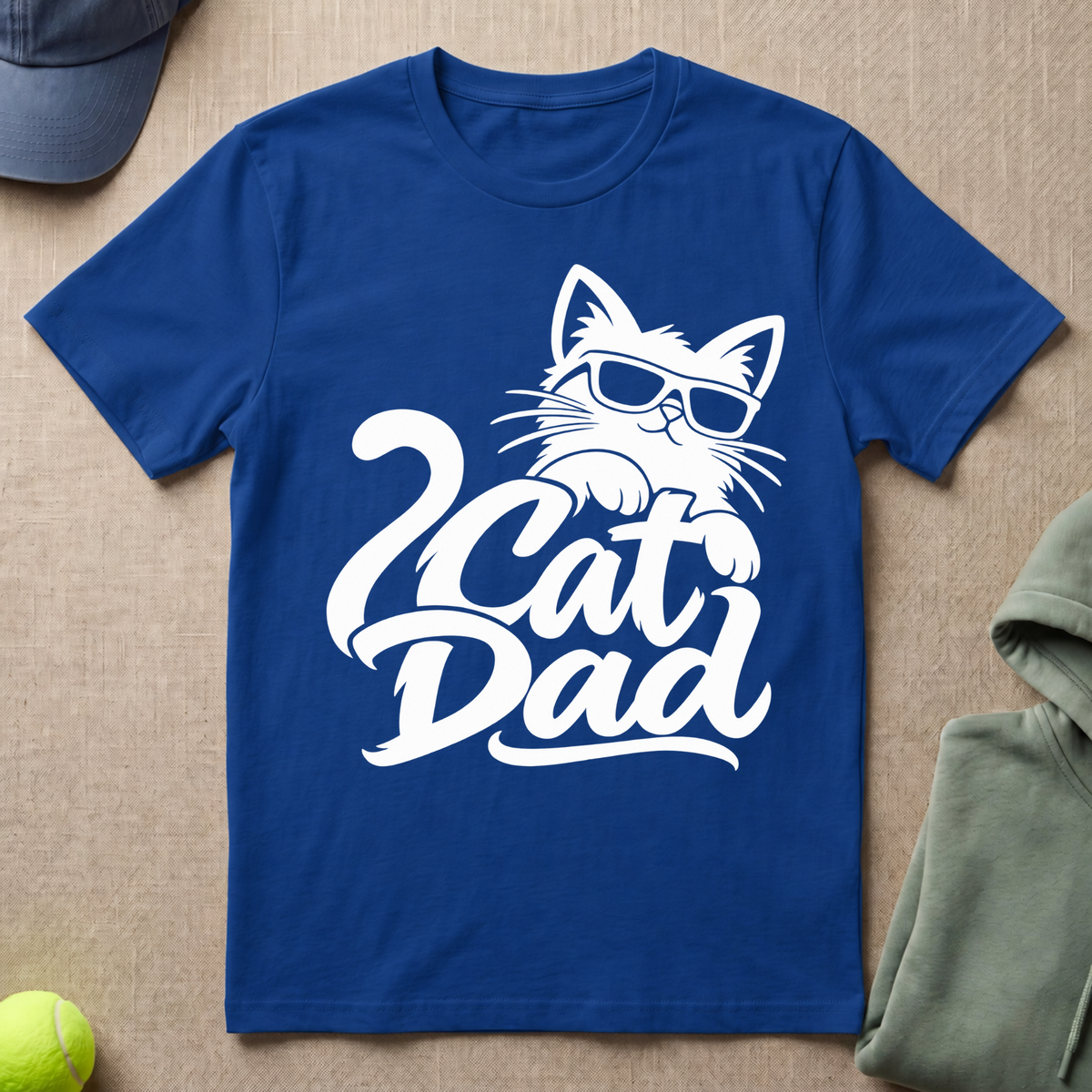 Cat Dad Silhouette T-Shirt