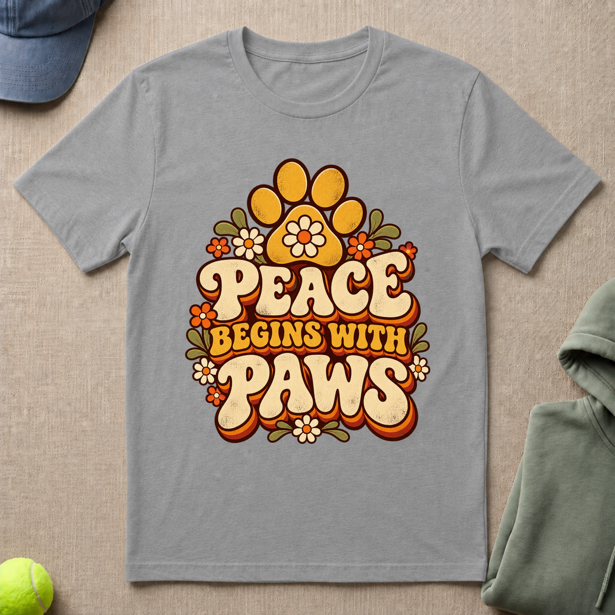 Peace Begins With Paws T-Shirt