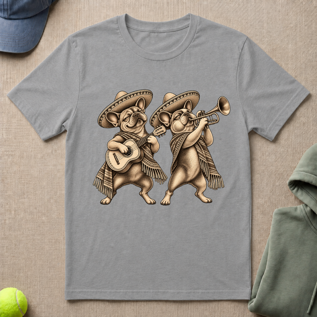 Frenchie Duo Mexican T-Shirt