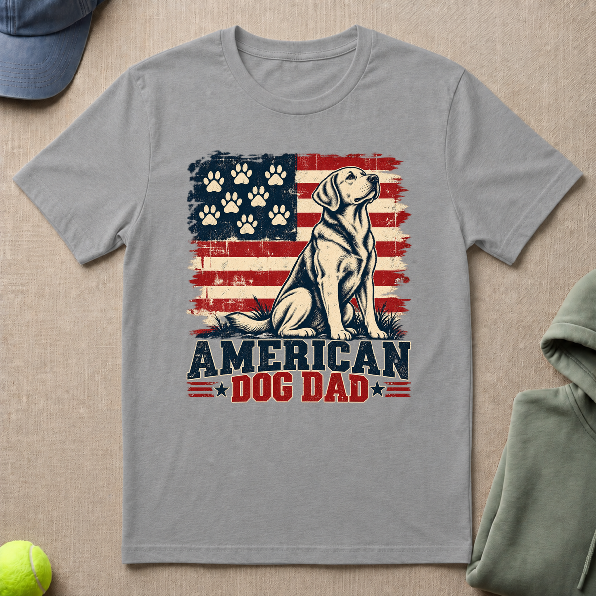 American Dog Dad T-Shirt