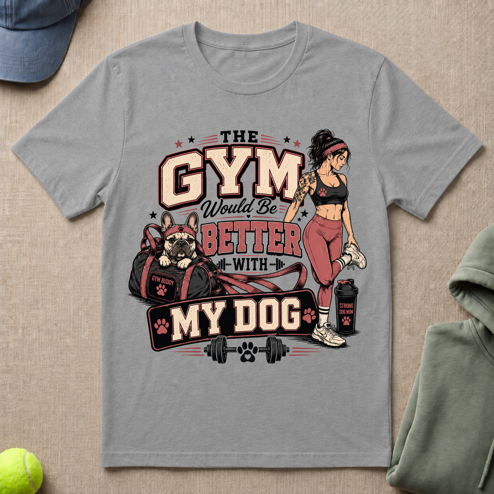 Gym Better With Dog T-Shirt