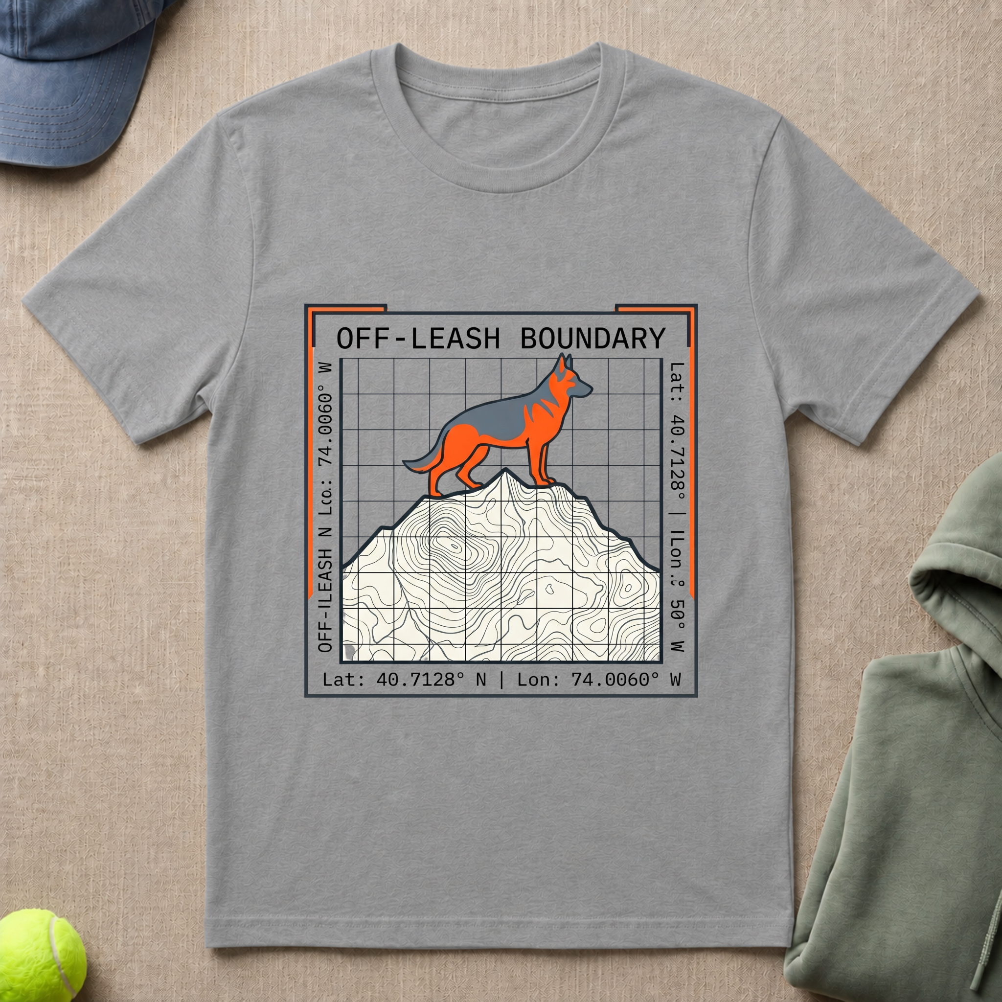 Off Leash Boundary   T-Shirt