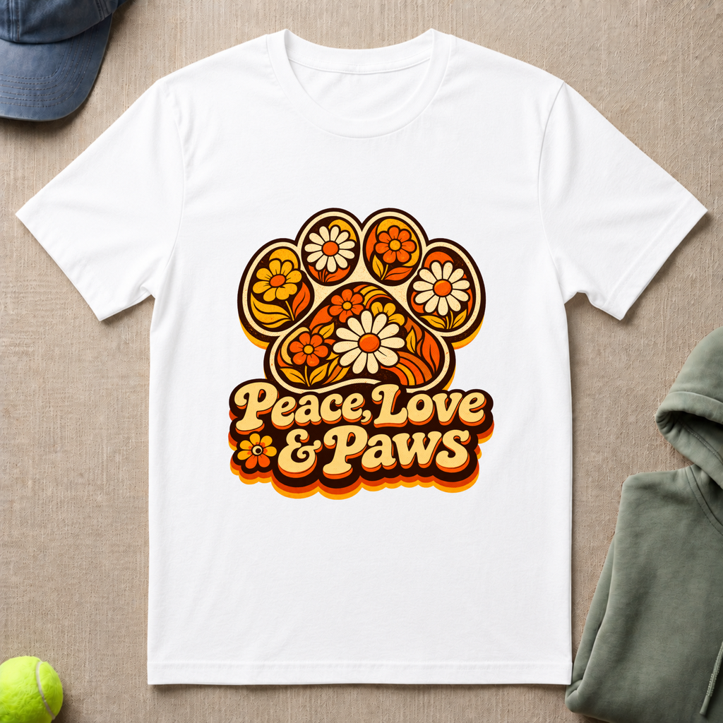 Peace Love Paws  T-Shirt