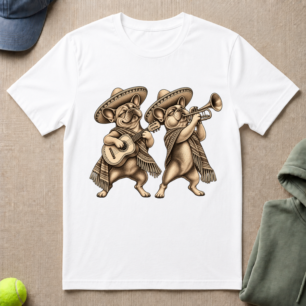 Frenchie Duo Mexican T-Shirt