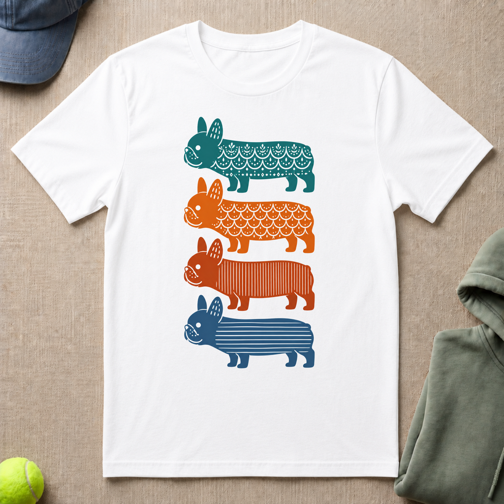 Frenchie in Color T-Shirt