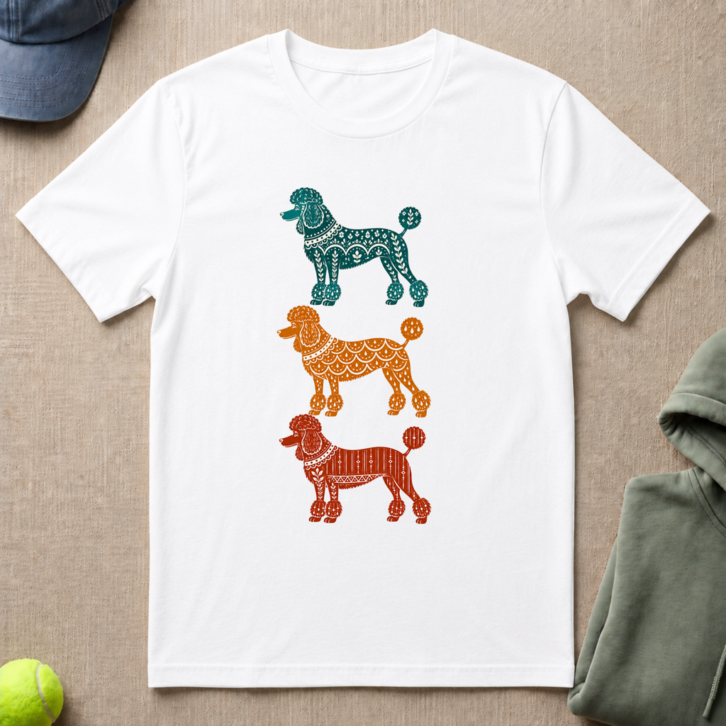 Poodle In Color T-Shirt