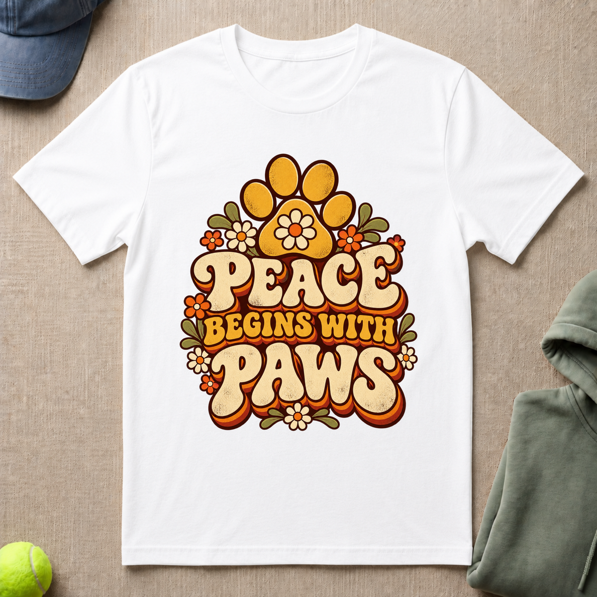 Peace Begins With Paws T-Shirt