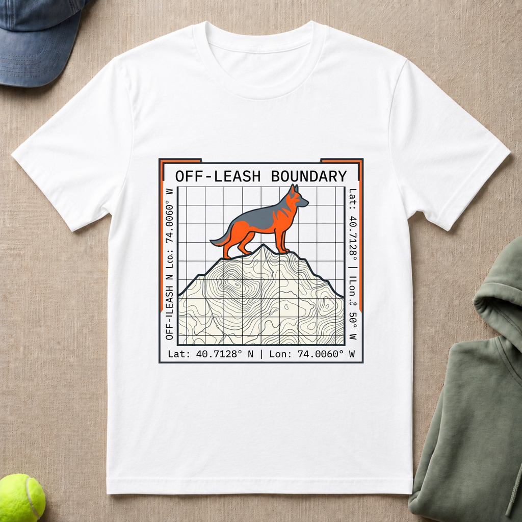 Off Leash Boundary   T-Shirt