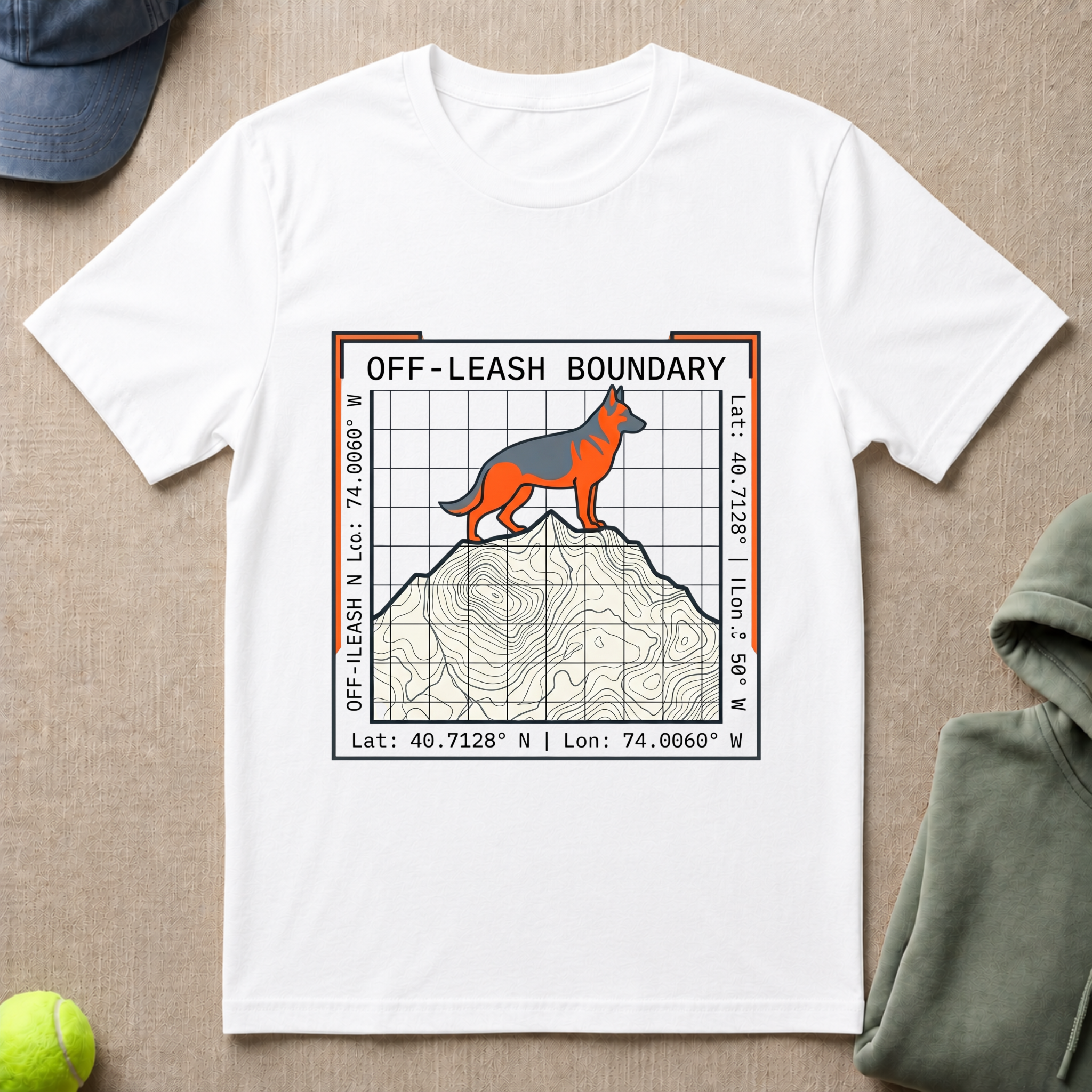Off Leash Boundary   T-Shirt