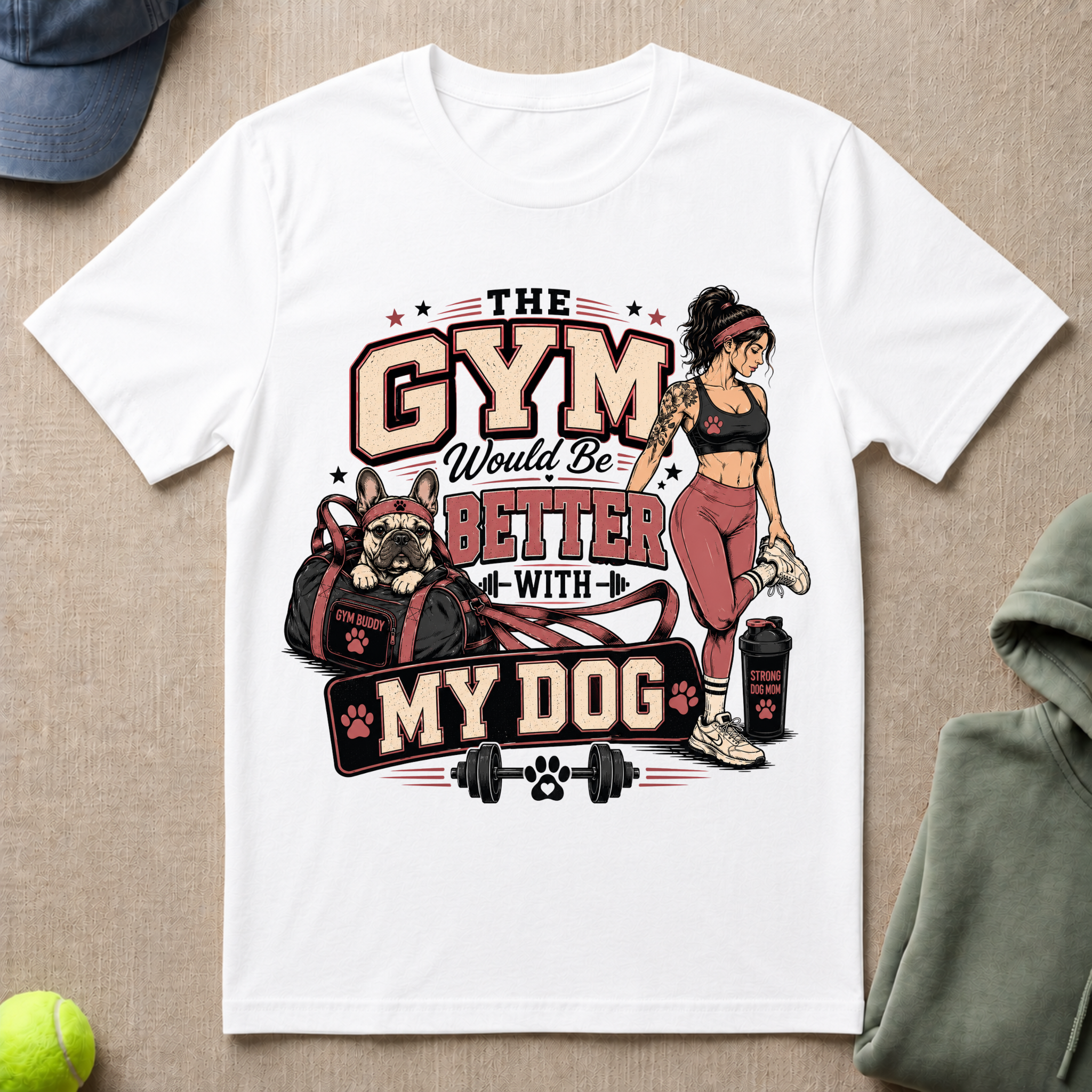 Gym Better With Dog T-Shirt