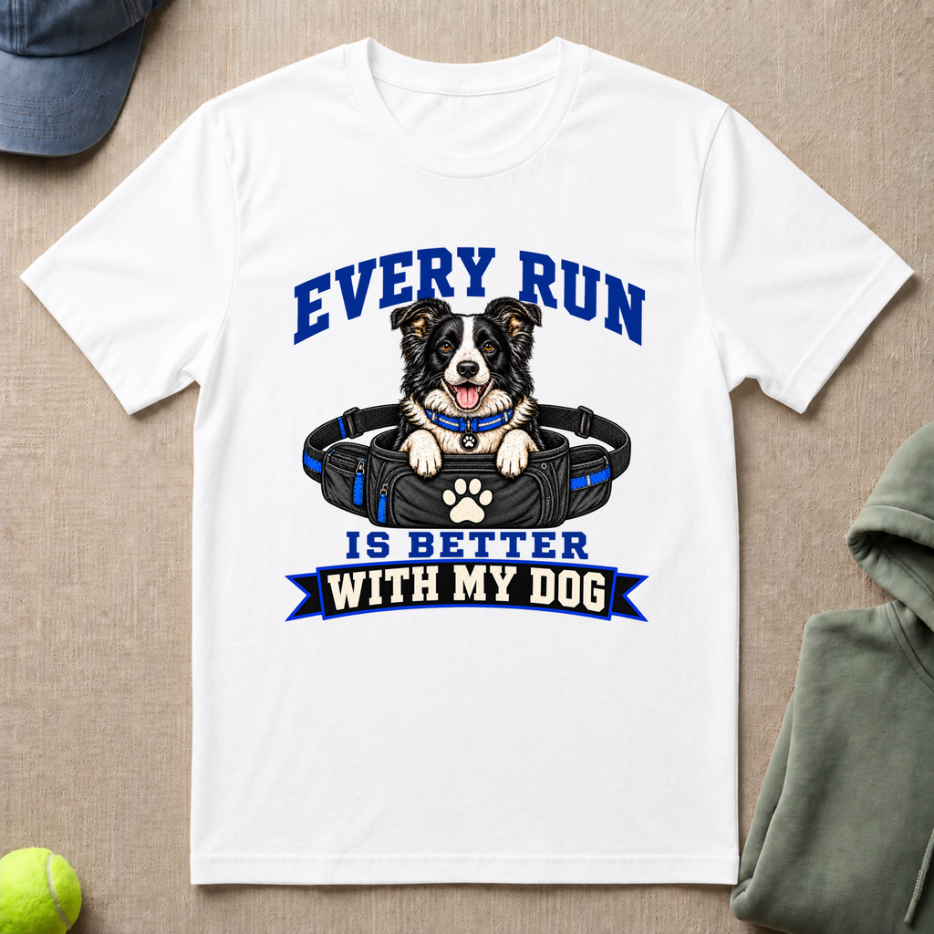 Run Better With Dog T-Shirt