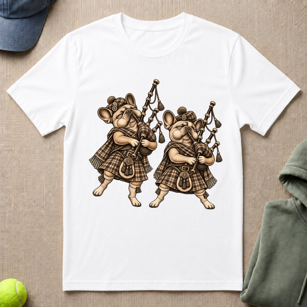 Frenchie Duo Scotts T-Shirt